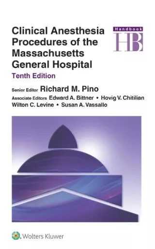 Clinical Anesthesia Procedures of the Massachusetts General Hospital book cover.