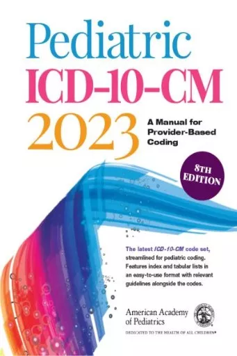 Pediatric ICD-10-CM 2023 book cover.